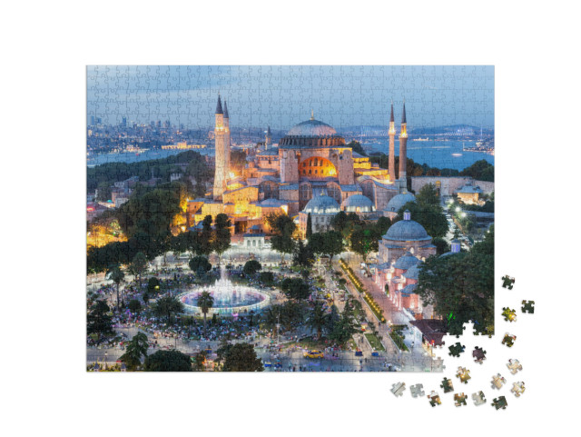 Puzzle 1000 pezzi „La splendida Basilica di Santa Sofia a Istanbul, Turchia“