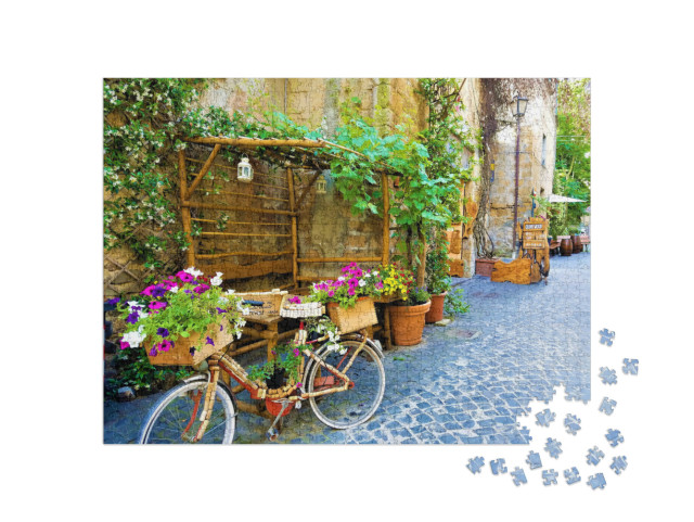 Puzzle 1000 pezzi „strade di Orvieto Italia“