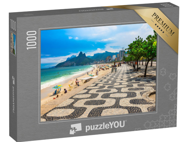 Puzzle 1000 pezzi „Ipanema: spiaggia con mosaico, Rio de Janeiro“