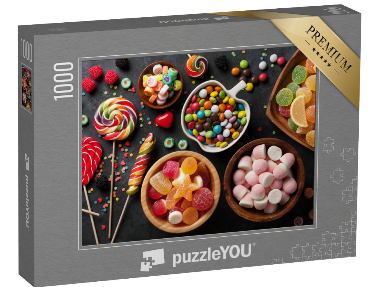 Puzzle 1000 pezzi „Dolci colorati, gelatina e marmellata“