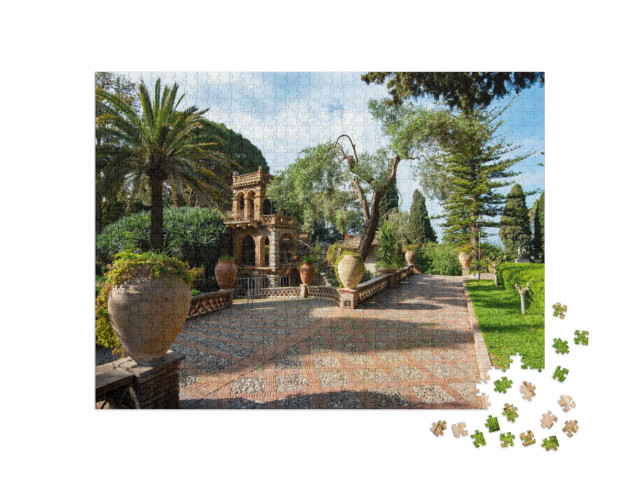 Puzzle 1000 pezzi „Giardini pubblici di Taormina - Sicilia - Italia“