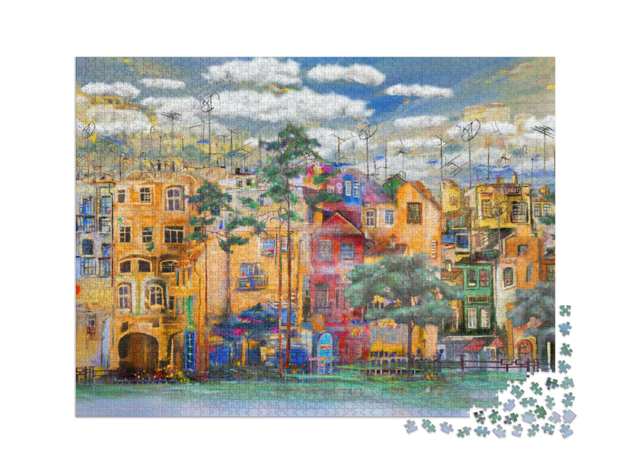 Puzzle 2000 pezzi „Località di villeggiatura in Italia“