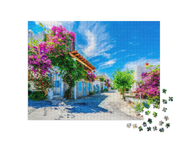 Puzzle 1000 pezzi „Una bella strada a Bodrum, Turchia“