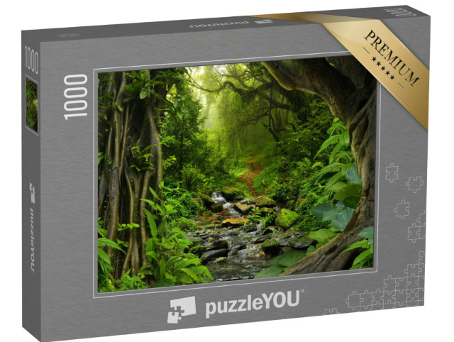 Puzzle 1000 pezzi „Giungla tropicale con fiume“