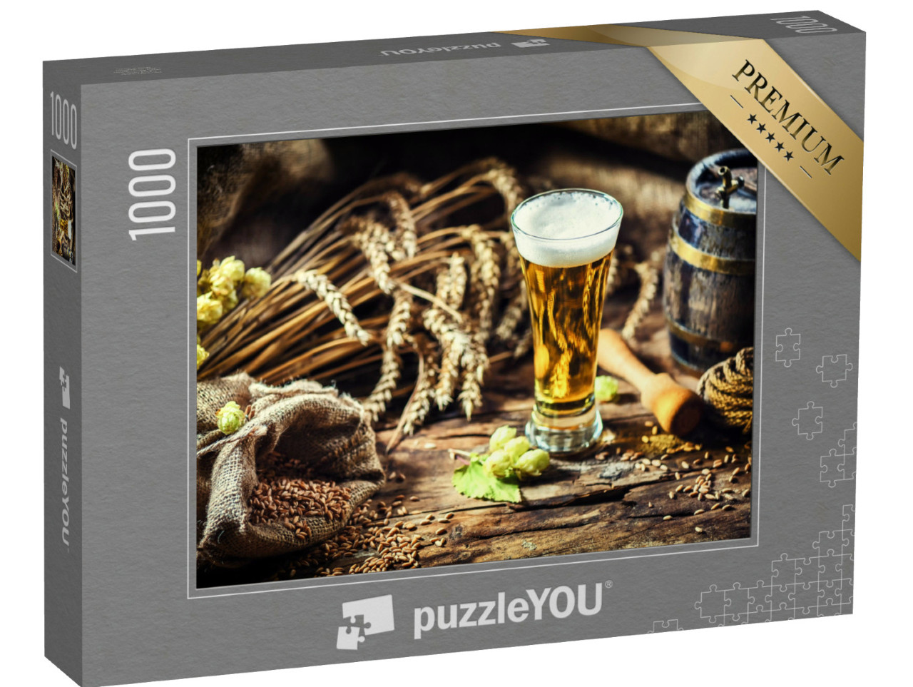 Puzzle 1000 pezzi „Un bicchiere di birra fresca e fredda“