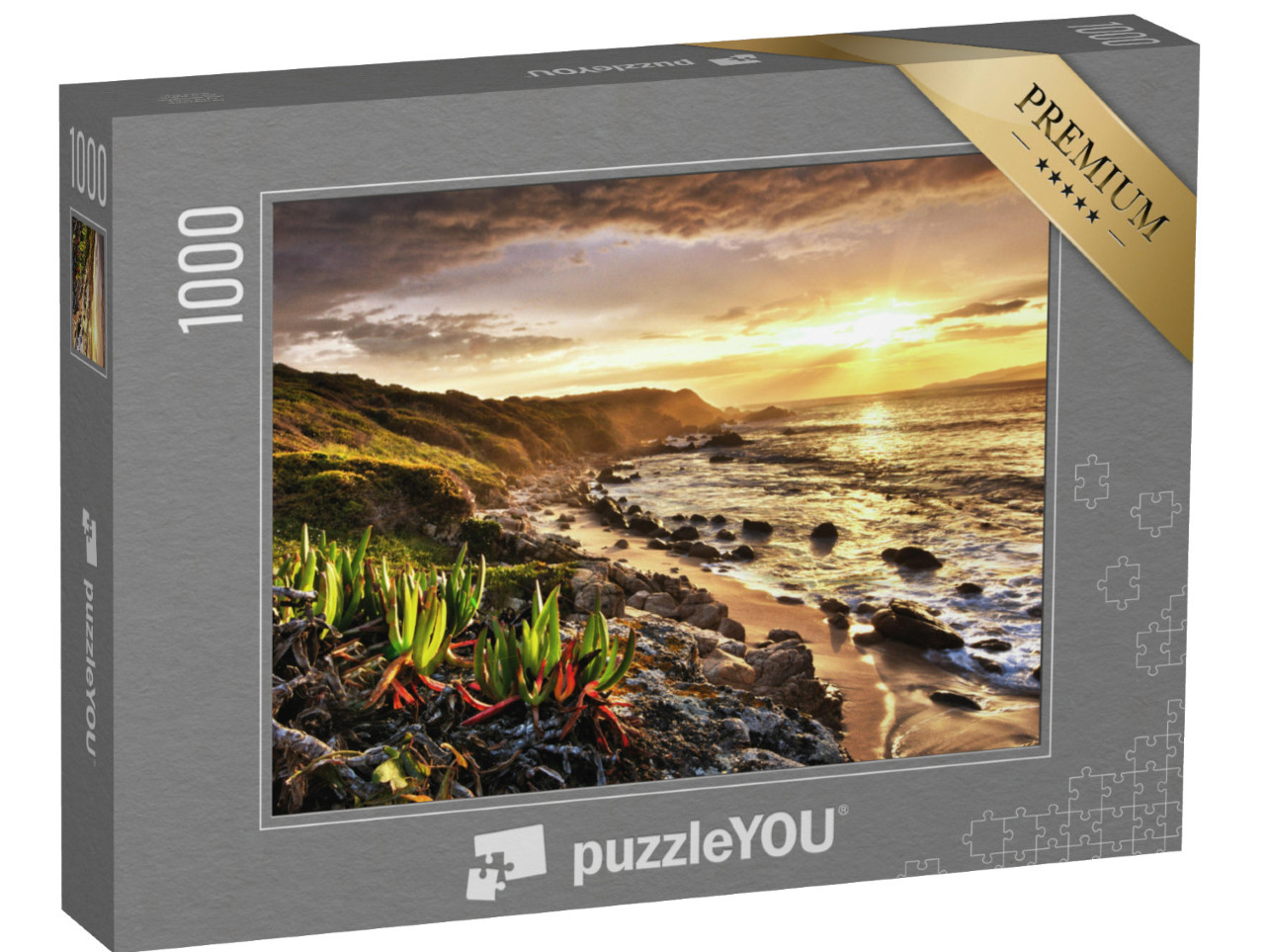 Puzzle 1000 pezzi „Tramonto sulla spiaggia, Propriano, Corsica“