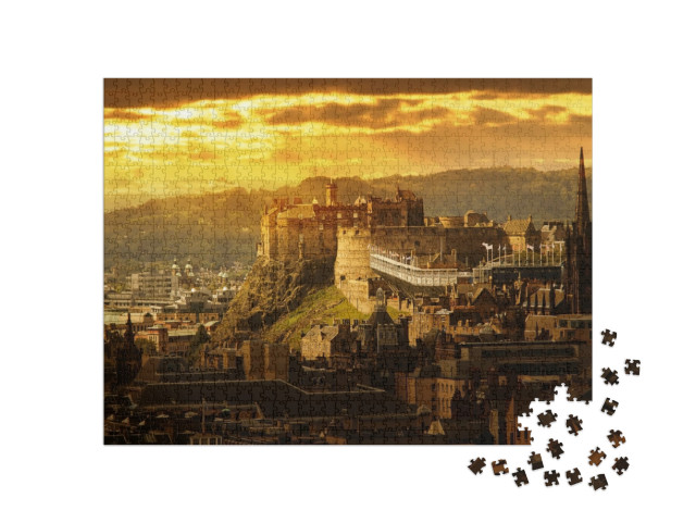 Puzzle 1000 pezzi „Il castello incantato di Edimburgo, Scozia“