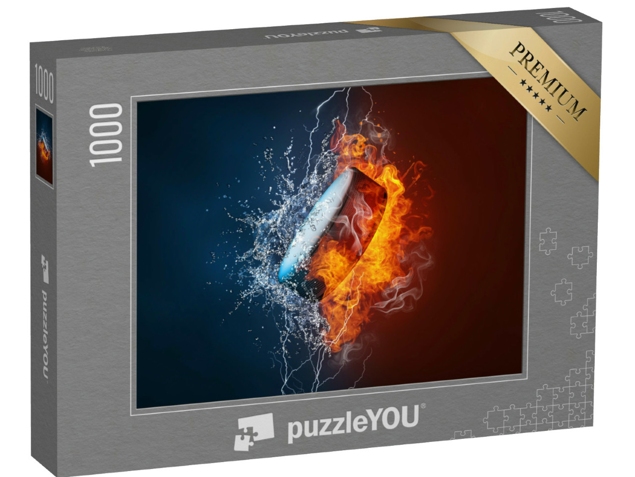 Puzzle 1000 pezzi „Il disco da hockey su ghiaccio esplode“