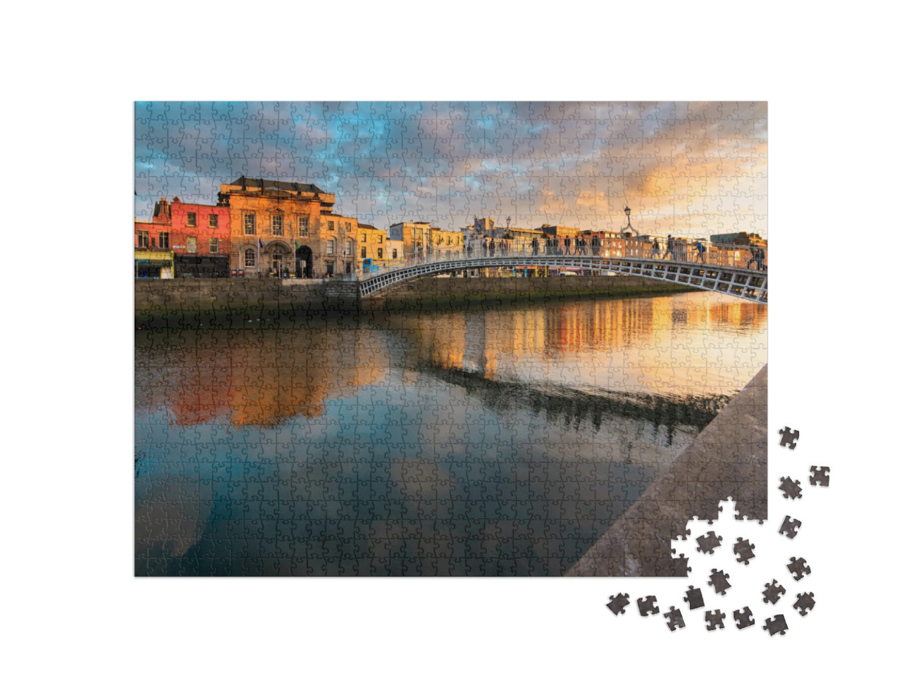 Puzzle 1000 pezzi „Ponte Ha'Penny, Dublino, Irlanda“