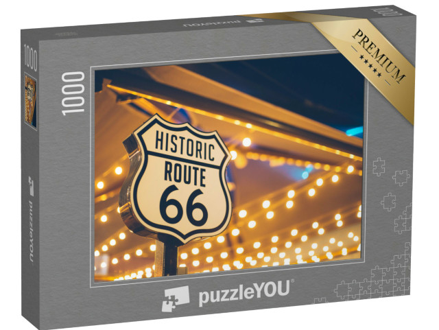 Puzzle 1000 pezzi „Cartello della Route 66, California, USA“