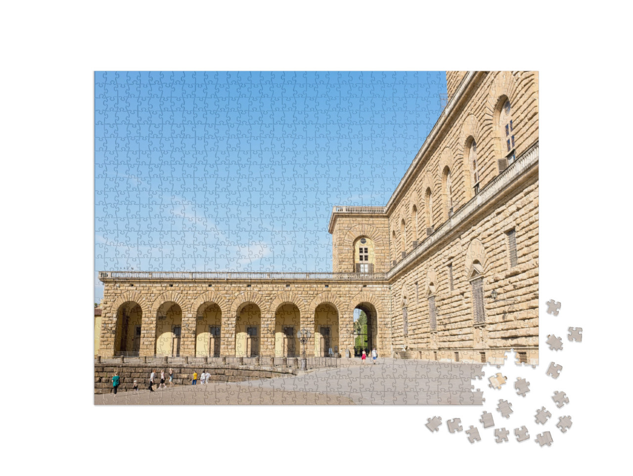 Puzzle 1000 pezzi „Palazzo Pitti, l'antico palazzo della famiglia Medici a Firenze, Italia“