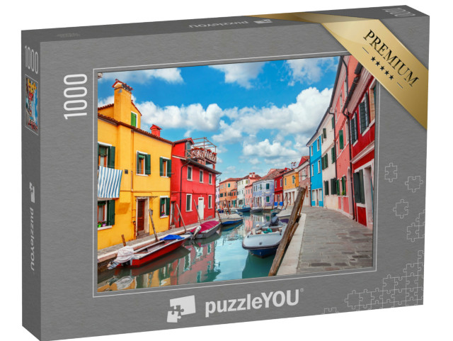 Puzzle 1000 pezzi „Case colorate a Burano, Venezia, Italia“