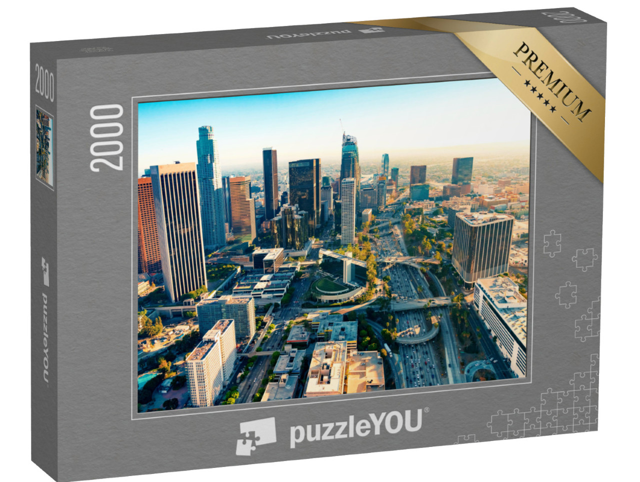 Puzzle 2000 pezzi „Il centro di Los Angeles al tramonto“