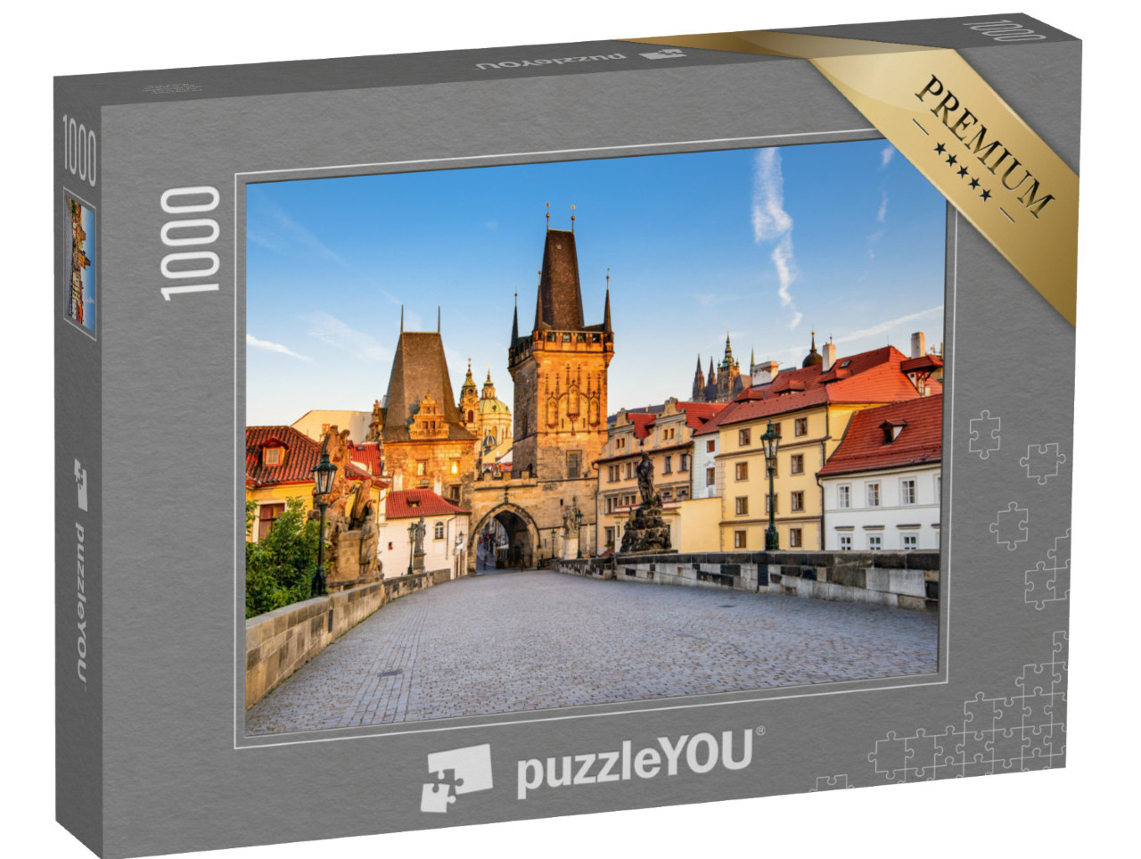 Puzzle 1000 pezzi „Praga, Repubblica Ceca: il Ponte Carlo sul fiume Moldava“