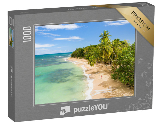 Puzzle 1000 pezzi „Spiaggia sabbiosa caraibica sotto le palme“