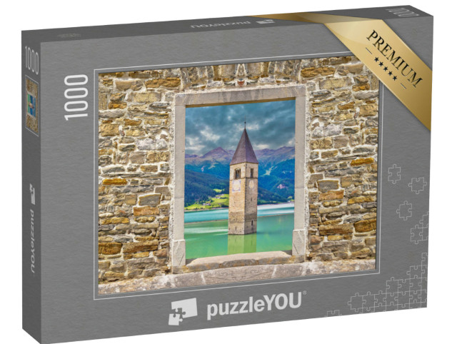 Puzzle 1000 pezzi „Campanile sommerso di Curon Venosta“