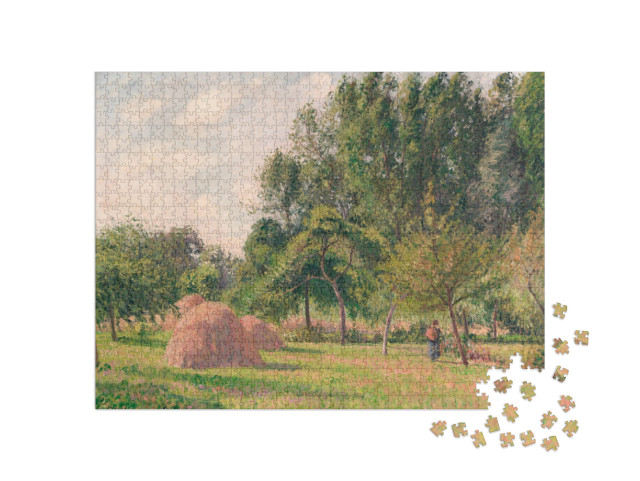 Puzzle 1000 pezzi „Camille Pissarro - Pagliaio, mattino, Éragny“