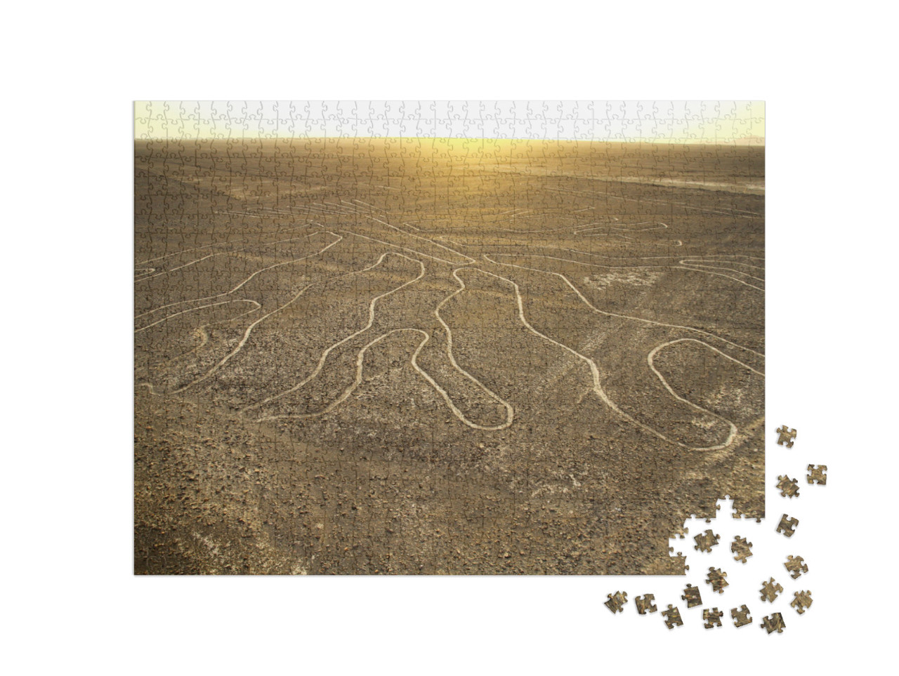 Puzzle 1000 pezzi „Le Linee di Nazca viste dalla torre di osservazione, Perù“