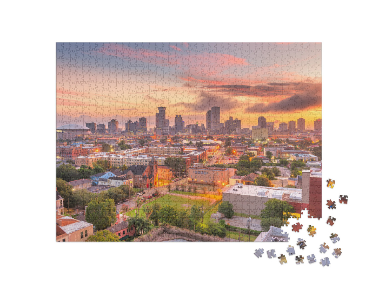 Puzzle 1000 pezzi „Skyline di New Orleans, Luisiana“