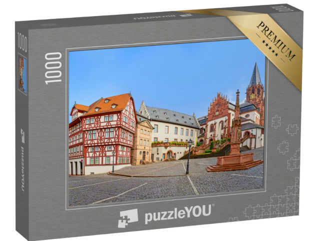 Puzzle 1000 pezzi „Basilica Collegiata di Aschaffenburg in Stiftskirchenplatz, Germania“