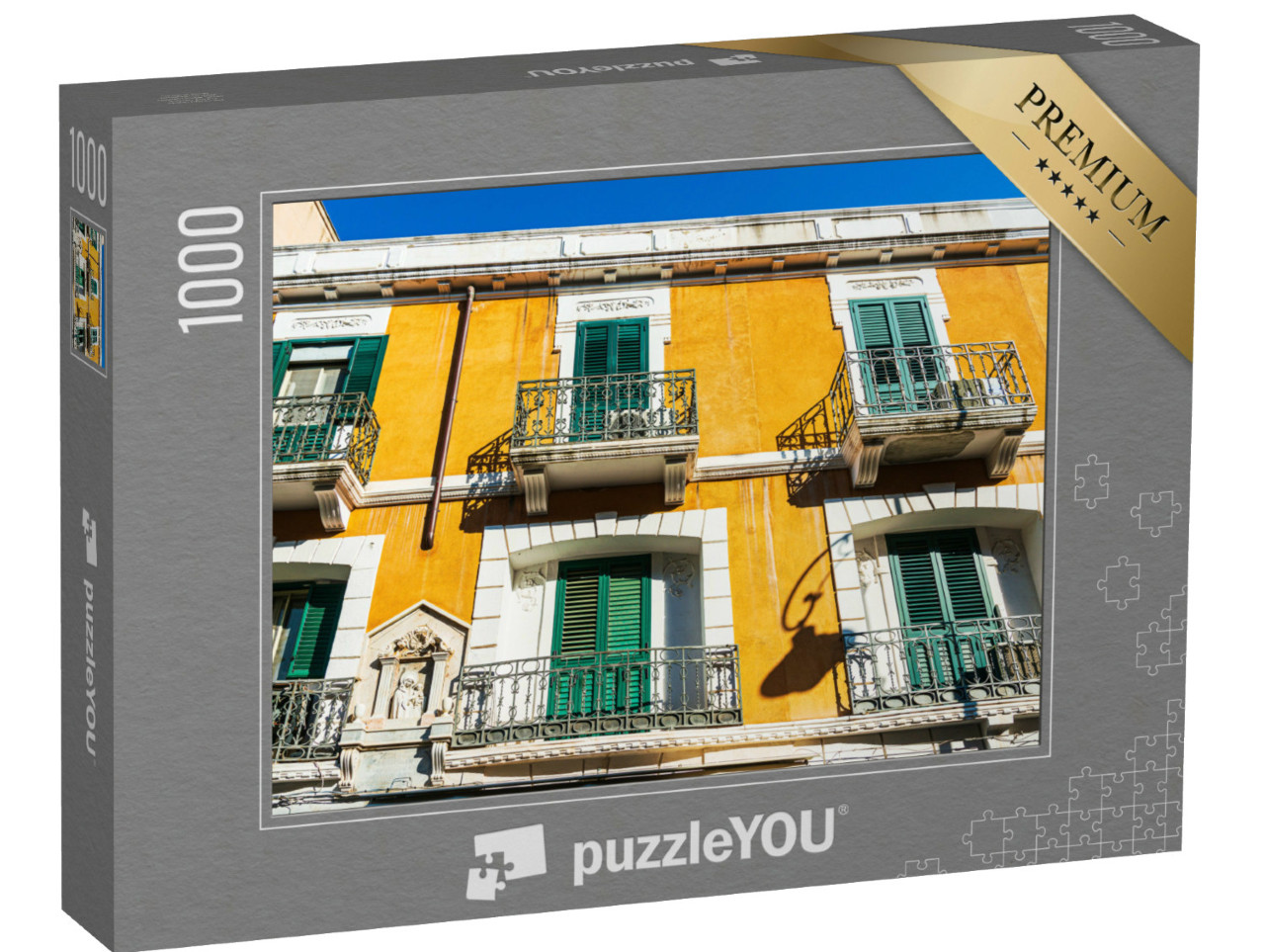 Puzzle 1000 pezzi „Veduta stradale del centro di Messina, Italia“
