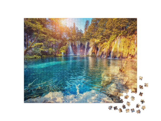 Puzzle 1000 pezzi „Parco Nazionale dei Laghi di Plitvice, Croazia“