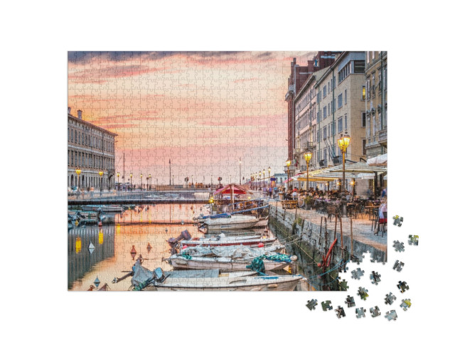 Puzzle 1000 pezzi „Canal grande nel centro di Trieste, Italia, Europa“