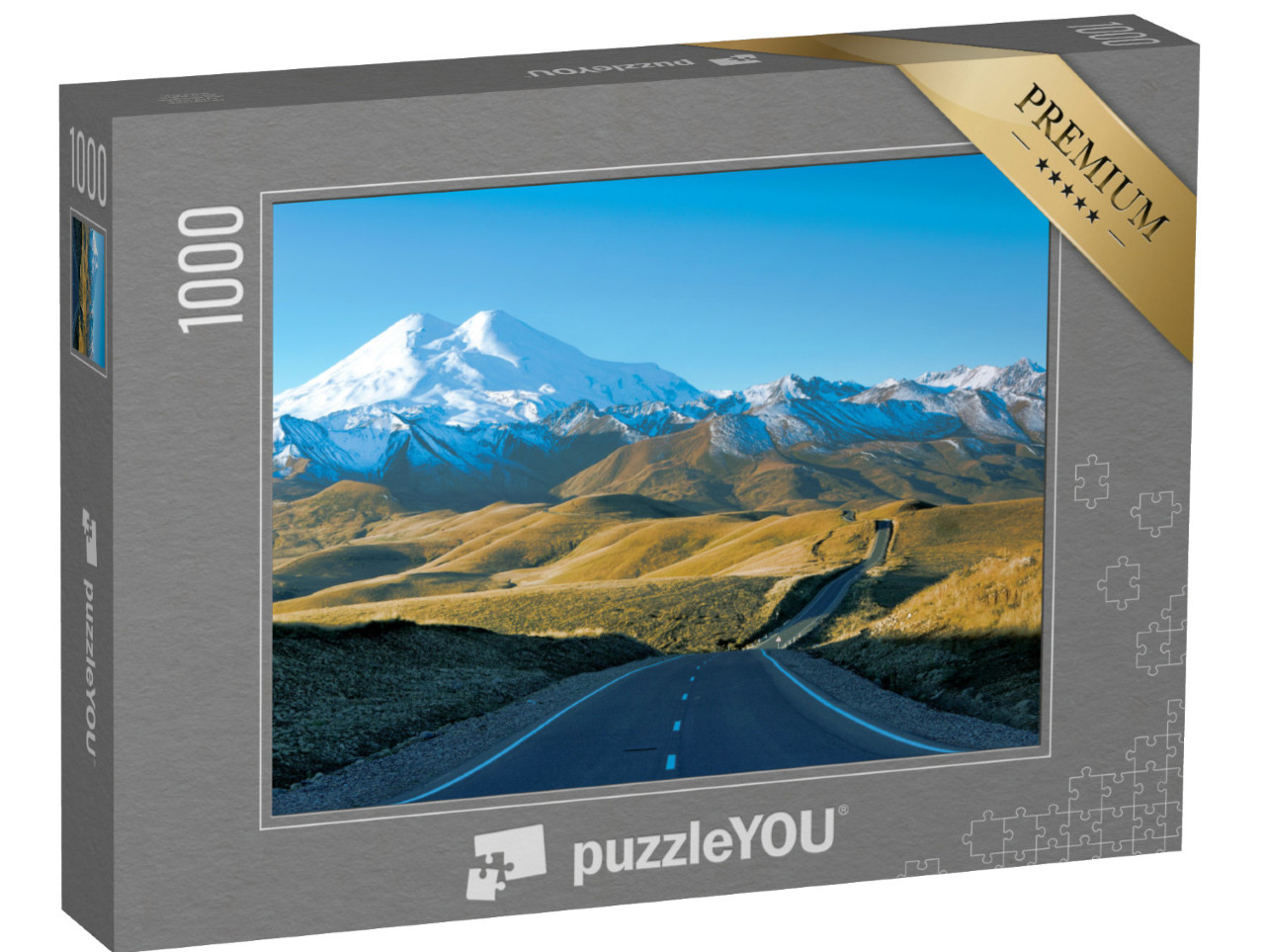 Puzzle 1000 pezzi „Regione dell'Elbrus, Russia, Elbrus, la vetta più alta d'Europa“