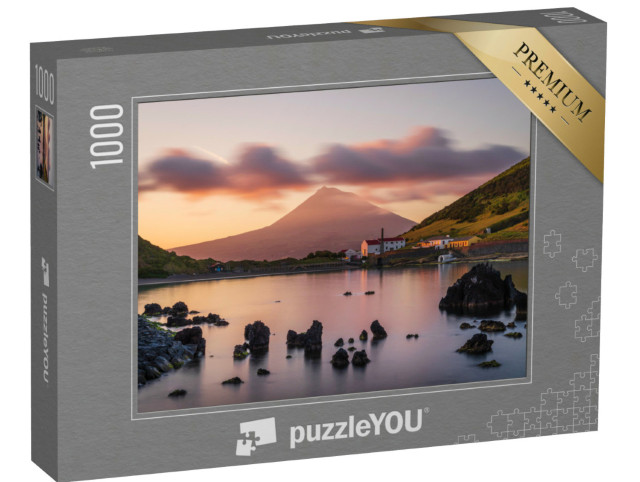 Puzzle 1000 pezzi „Alba colorata a Horta, Azzorre, Portogallo“