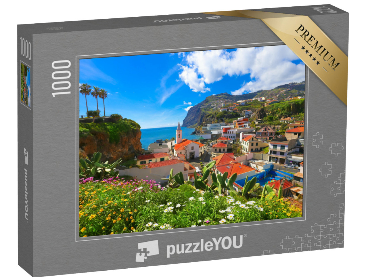 Puzzle 1000 pezzi „Camara de Lobos sull'isola di Madeira, Portogallo“