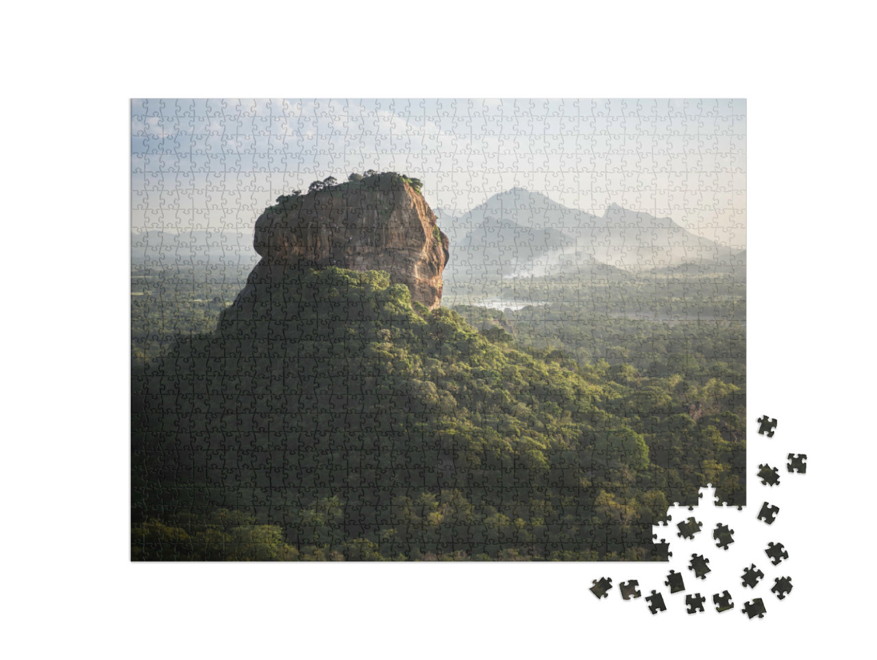 Puzzle 1000 pezzi „La fortezza leonina mozzafiato di Sigiriya nello Sri Lanka“