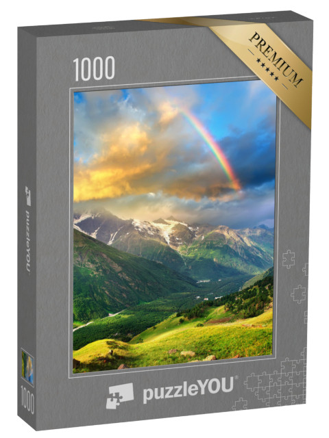 Puzzle 1000 pezzi „L'arcobaleno sulle montagne“