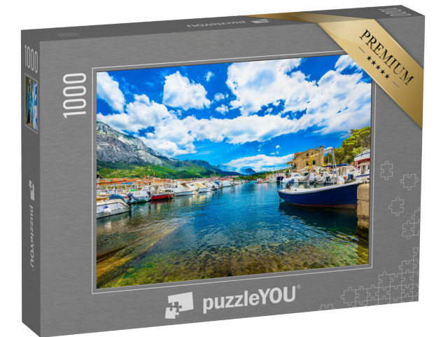 Puzzle 1000 pezzi „Vista colorata della Riviera di Makarska, Croazia“