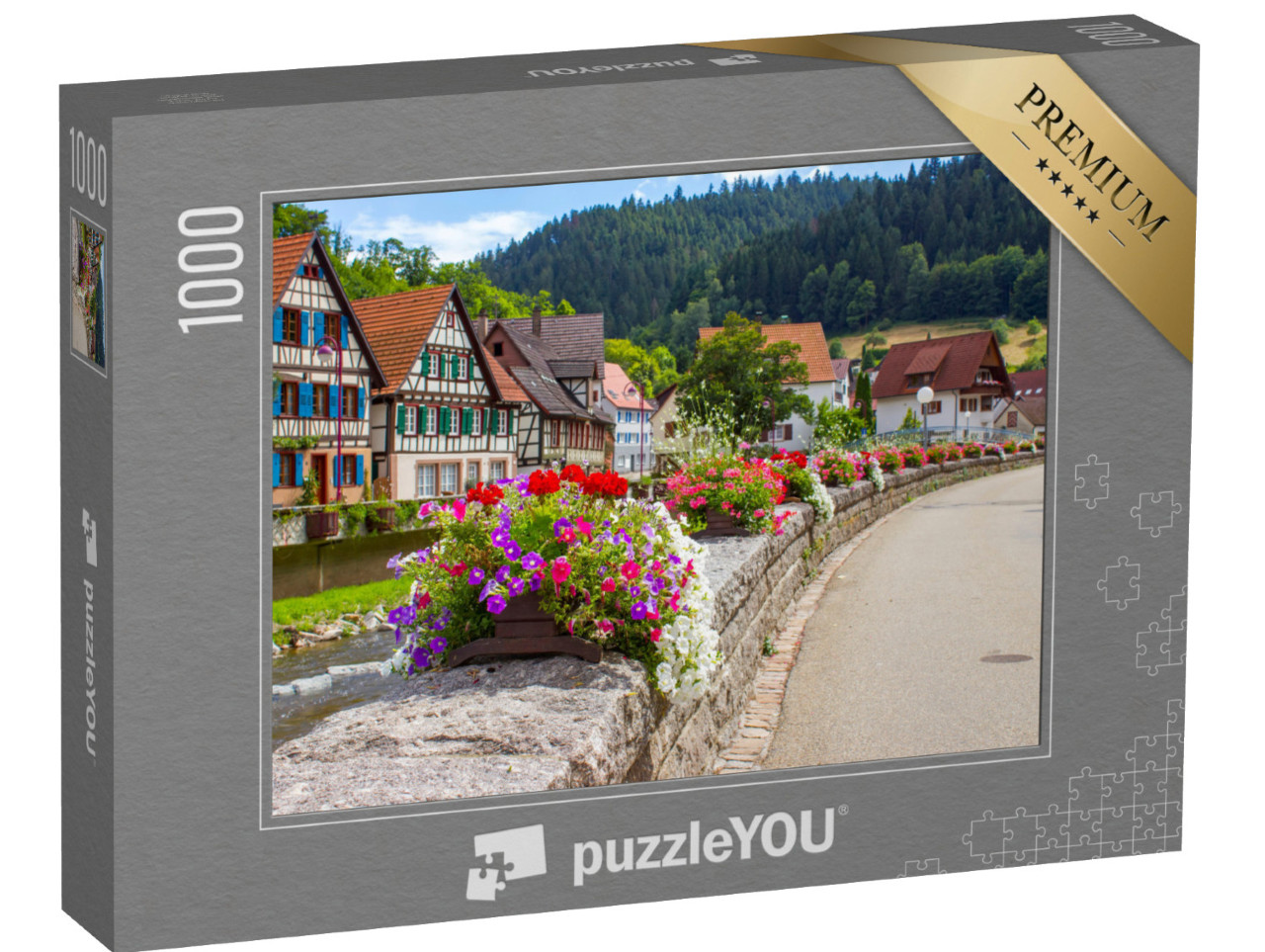 Puzzle 1000 pezzi „La bella Schiltach nella Foresta Nera, Germania“