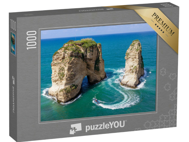 Puzzle 1000 pezzi „Rocce di Rouche a Beirut, Libano“