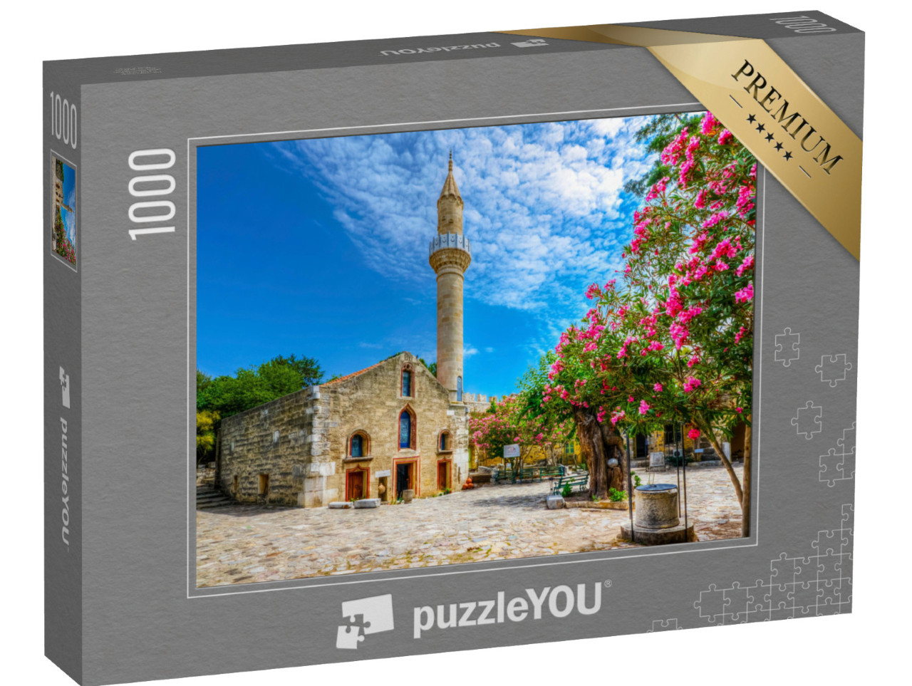 Puzzle 1000 pezzi „Moschea di Kizilhisarli Mustafa Pasa a Bodrum, Turchia“
