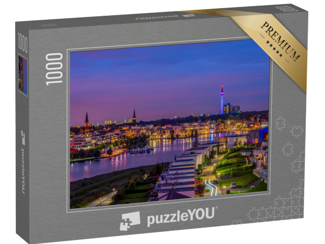Puzzle 1000 pezzi „Vista panoramica del Lago della Fenice a Dortmund, Germania“