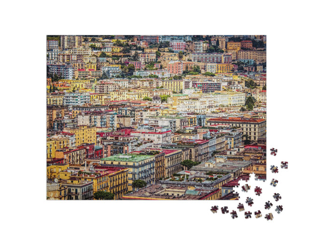Puzzle 1000 pezzi „Una veduta del centro di Napoli, Italia“