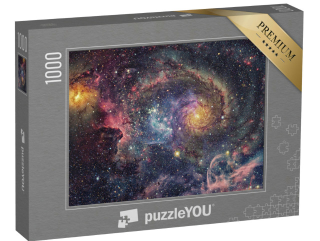 Puzzle 1000 pezzi „Galassia e nebulosa, sfondo spaziale astratto“