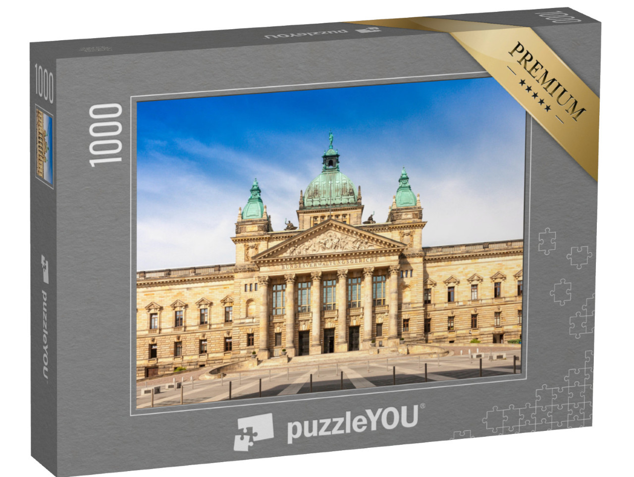 Puzzle 1000 pezzi „Tribunale regionale superiore, Città di Lipsia, Sassonia, Germania“