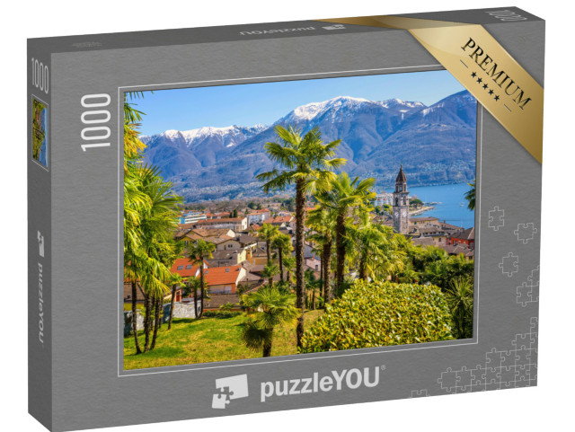 Puzzle 1000 pezzi „Palme e cime innevate“