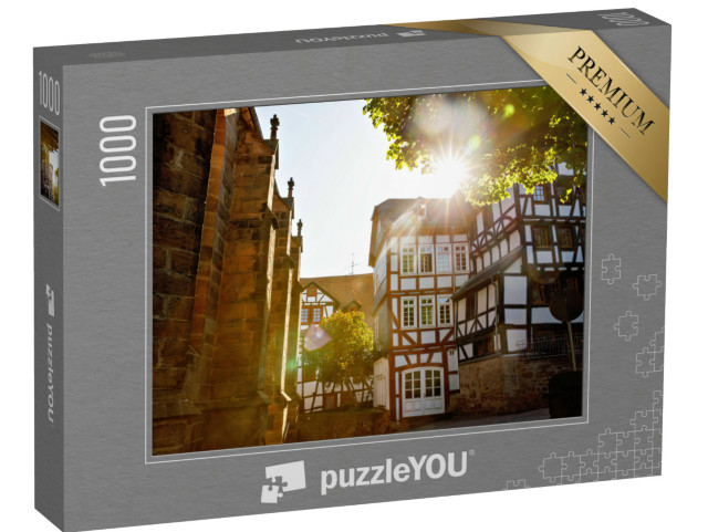 Puzzle 1000 pezzi „Splendide case a graticcio nel centro storico di Marburgo“