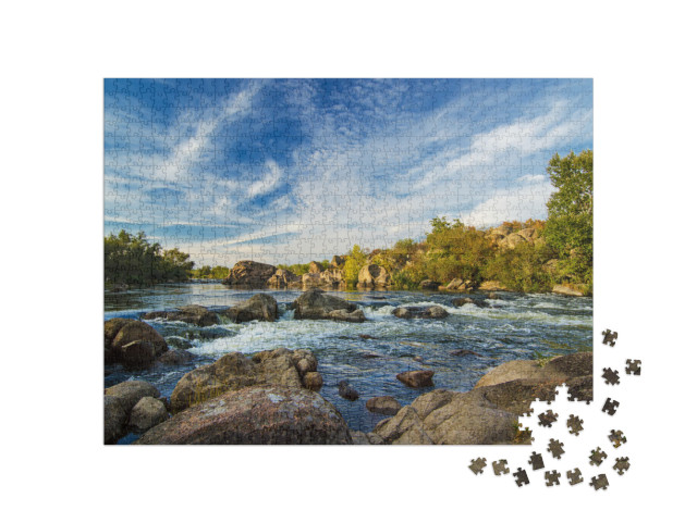 Puzzle 1000 pezzi „Fiume selvaggio nella natura incontaminata“