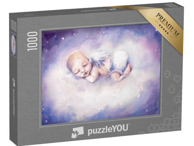 Puzzle 1000 pezzi „Neonato addormentato con ali d'angelo“