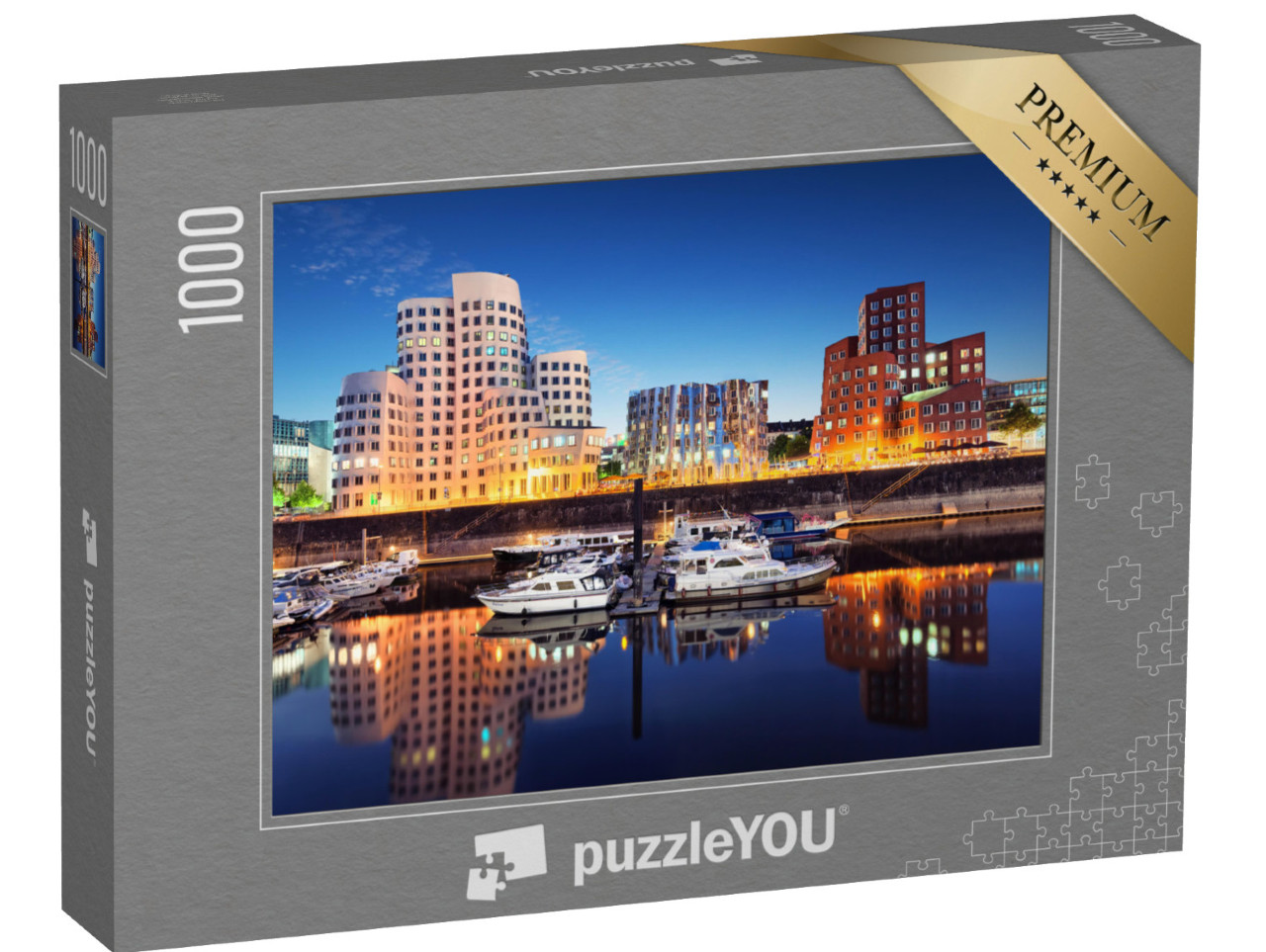 Puzzle 1000 pezzi „Skyline di Düsseldorf Zollhof“