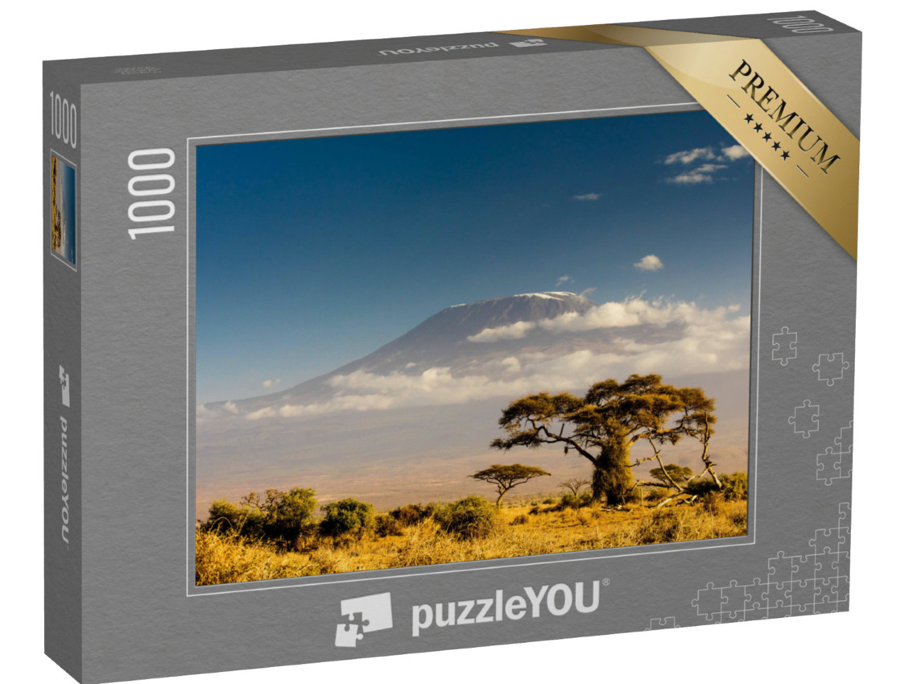 Puzzle 1000 pezzi „Vista del monte Kilimanjaro, Tanzania“