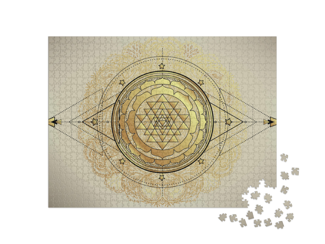 Puzzle 1000 pezzi „Lo Sri Yantra o Sri Chakra“