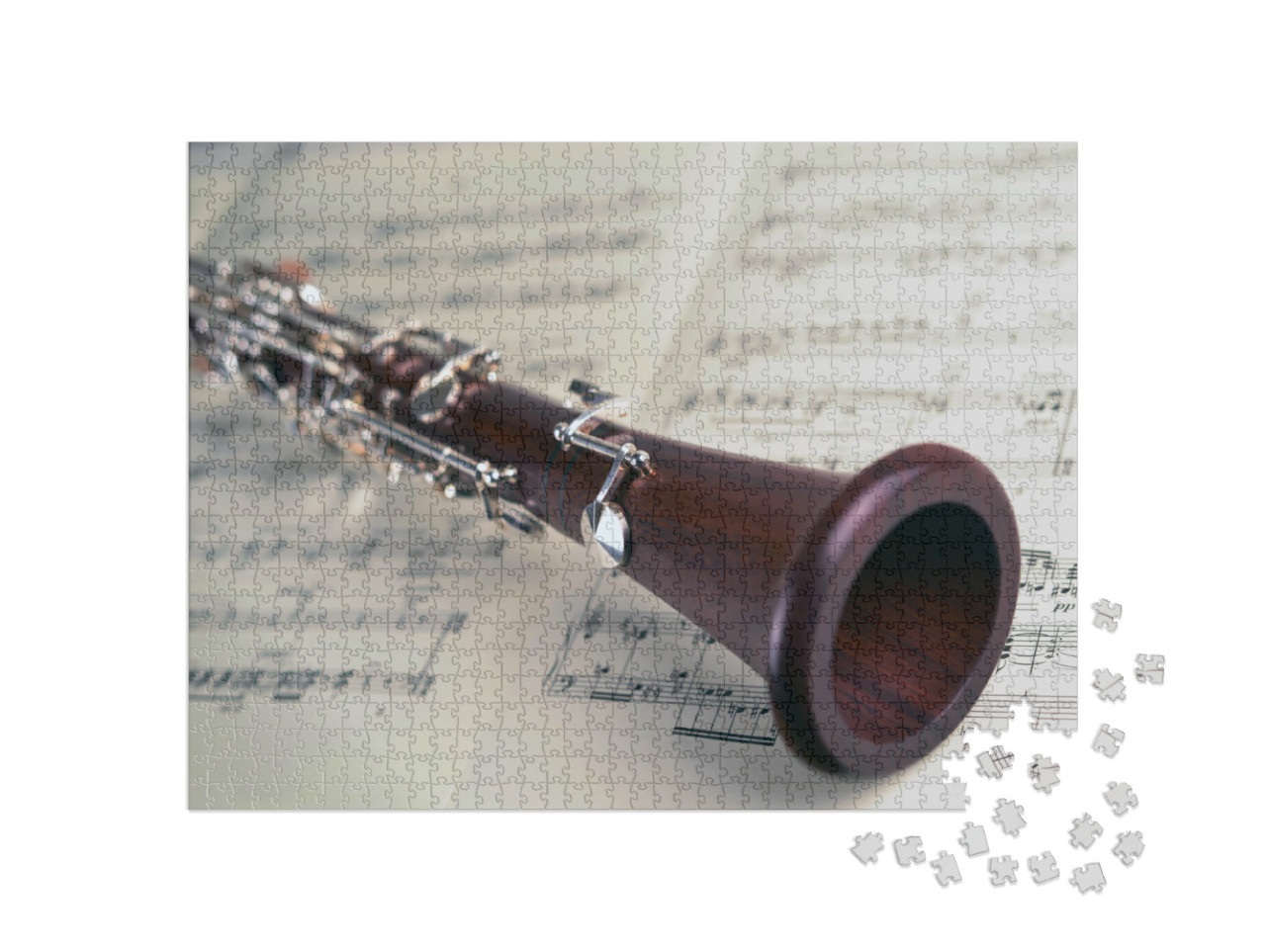 Puzzle 1000 pezzi „Primo piano di un clarinetto“