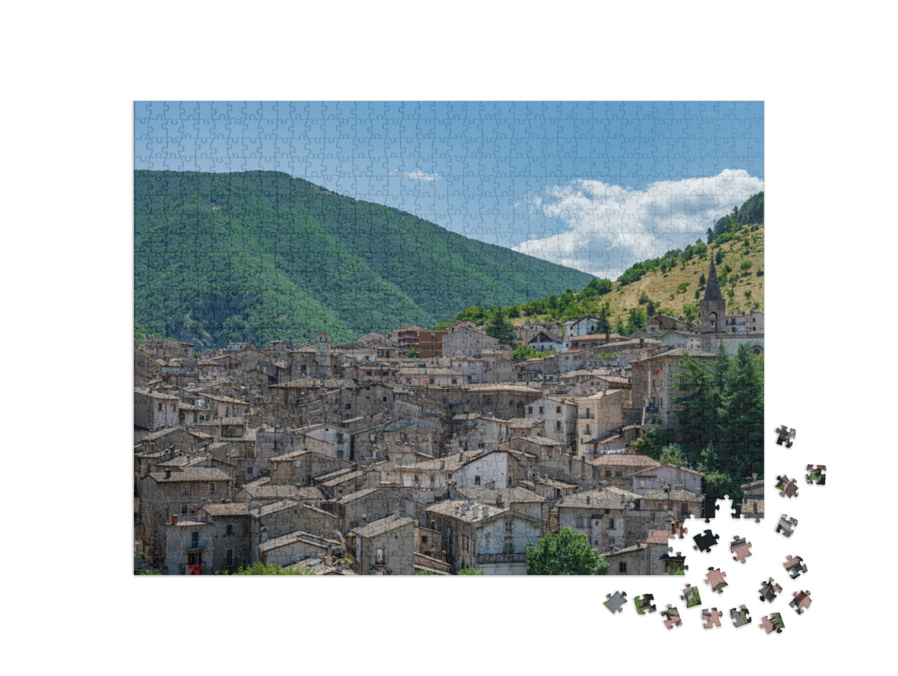 Puzzle 1000 pezzi „Scanno, comune italiano in provincia di L'Aquila, in Abruzzo“