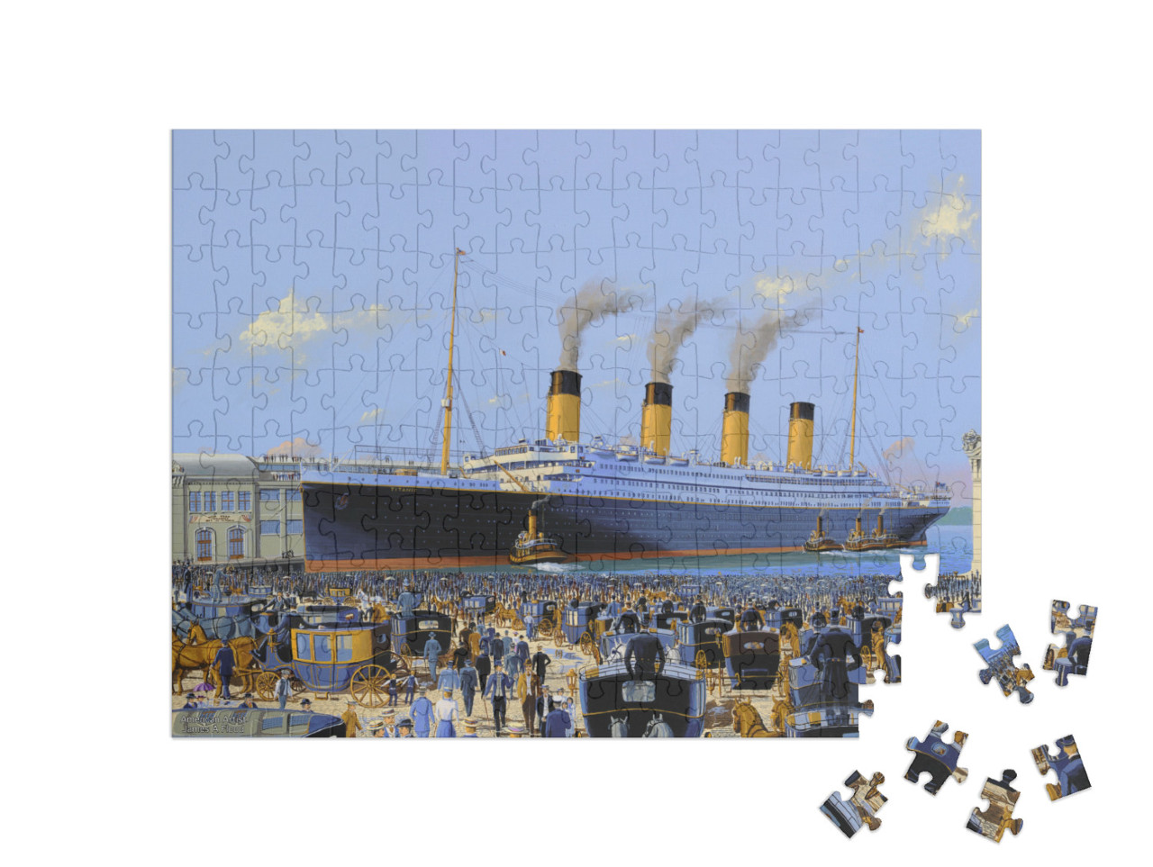 Puzzle 200 pezzi „Il Titanic arriva ai moli di Chelsea“